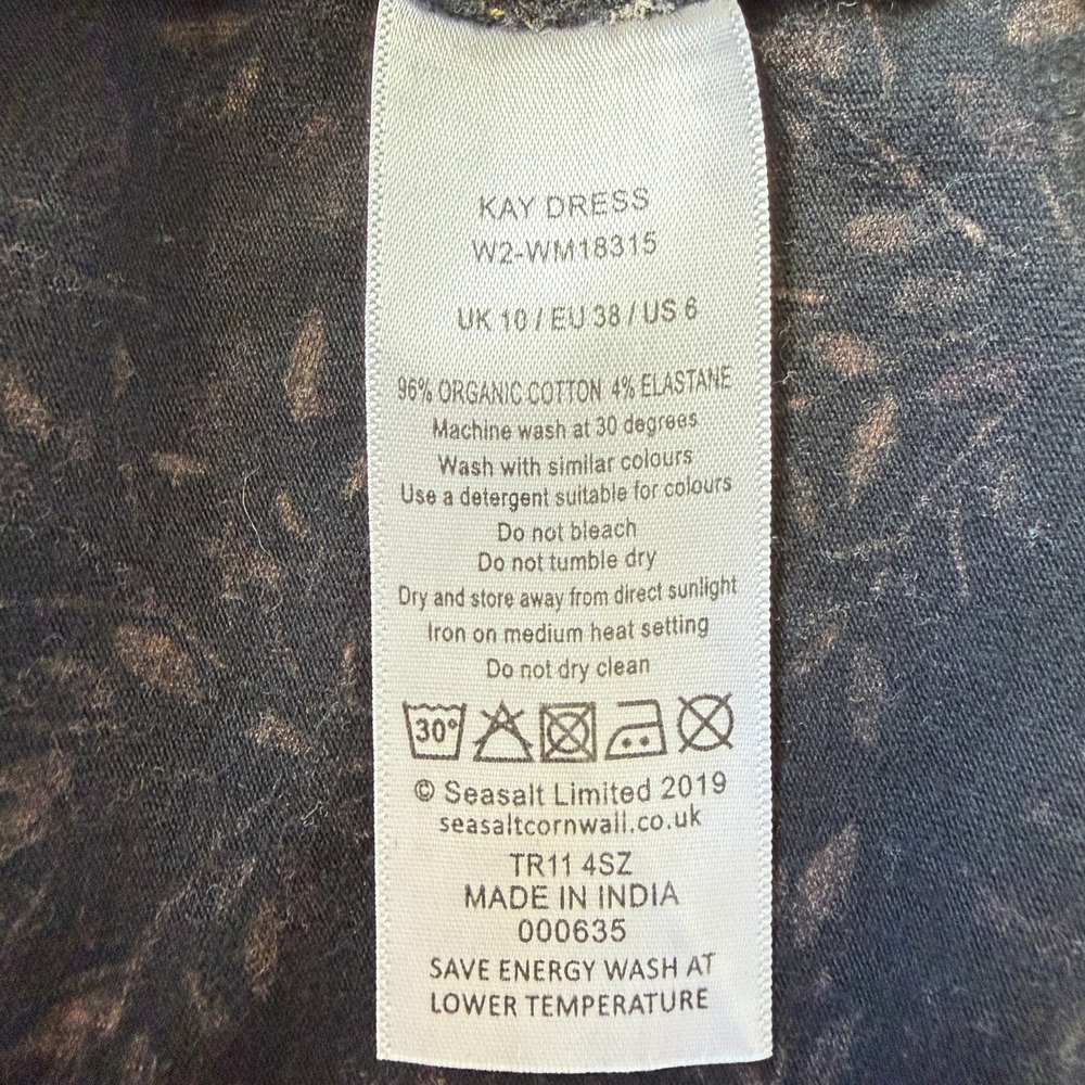 Seasalt Cornwall Organic Cotton Cottagecore Boho US 6 S‎ Midi Floral Tree - Picture 5 of 8